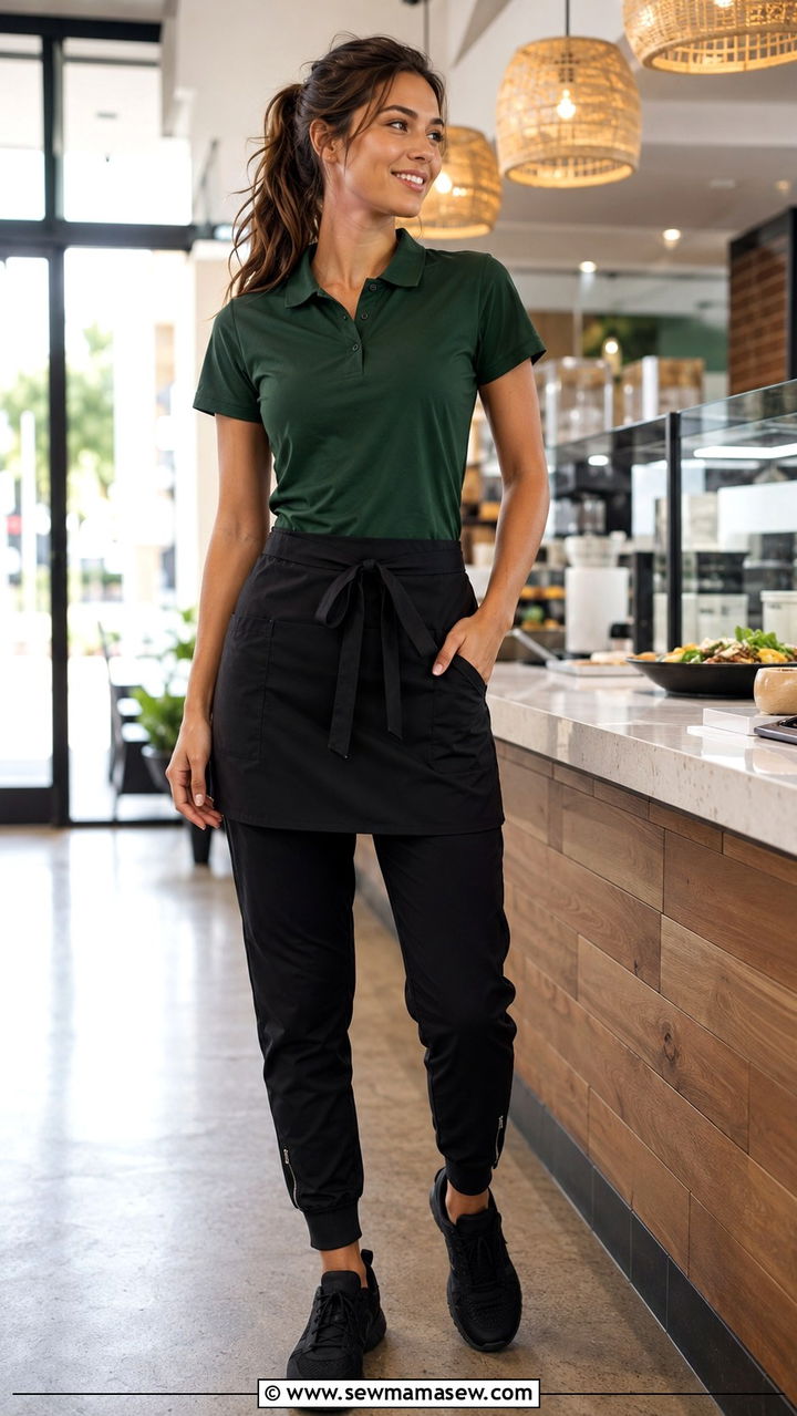 Performance Short Sleeve Polo With Jogger Style Trousers - 25 Restaurant server outfit ideas
