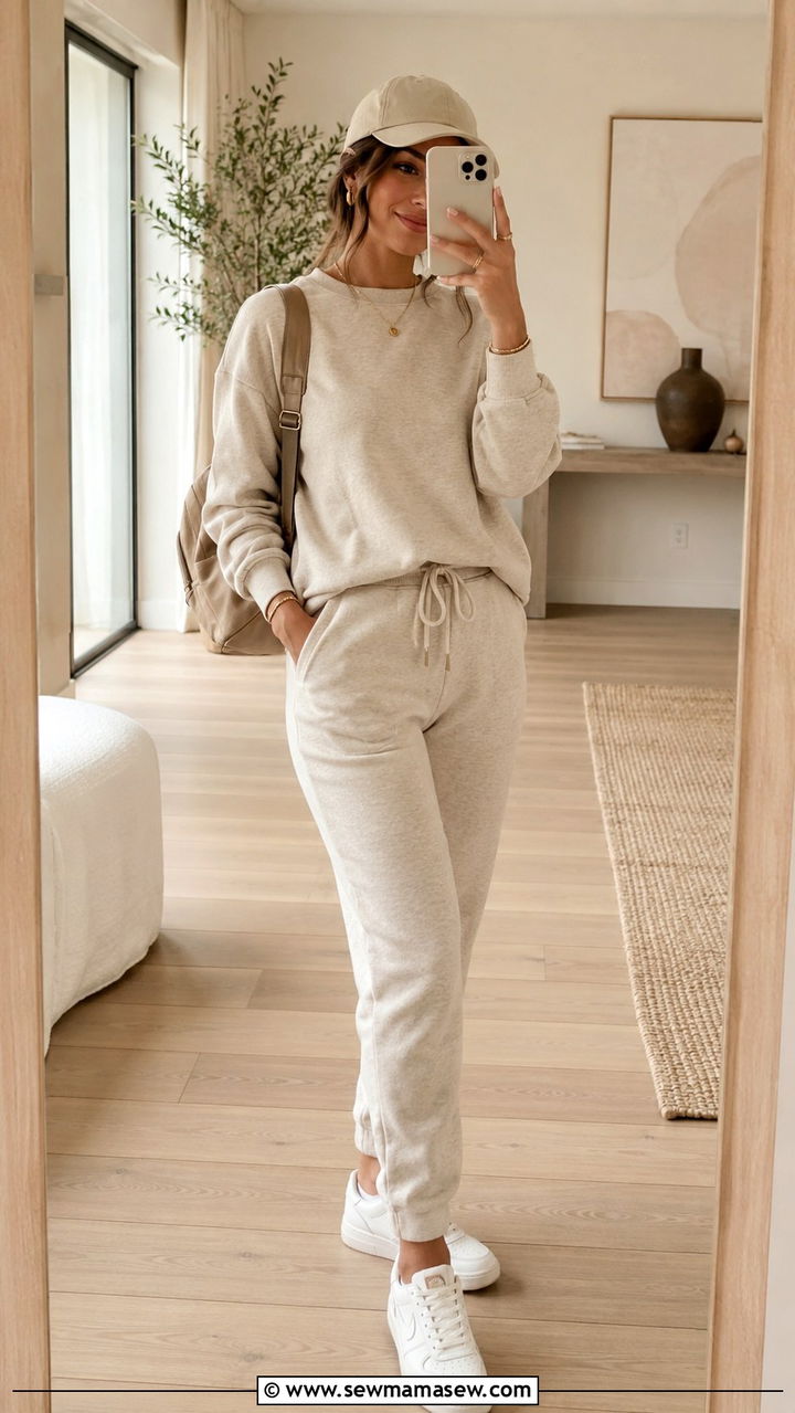 Petite Athleisure Lounge Set Sporty Chic - 30 petite outfit ideas for women