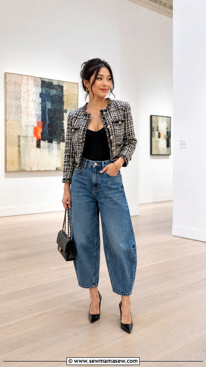 Petite Barrel Jeans With Pointed Toe Pumps Outfit - 25 Petite jeans outfit ideas with heels