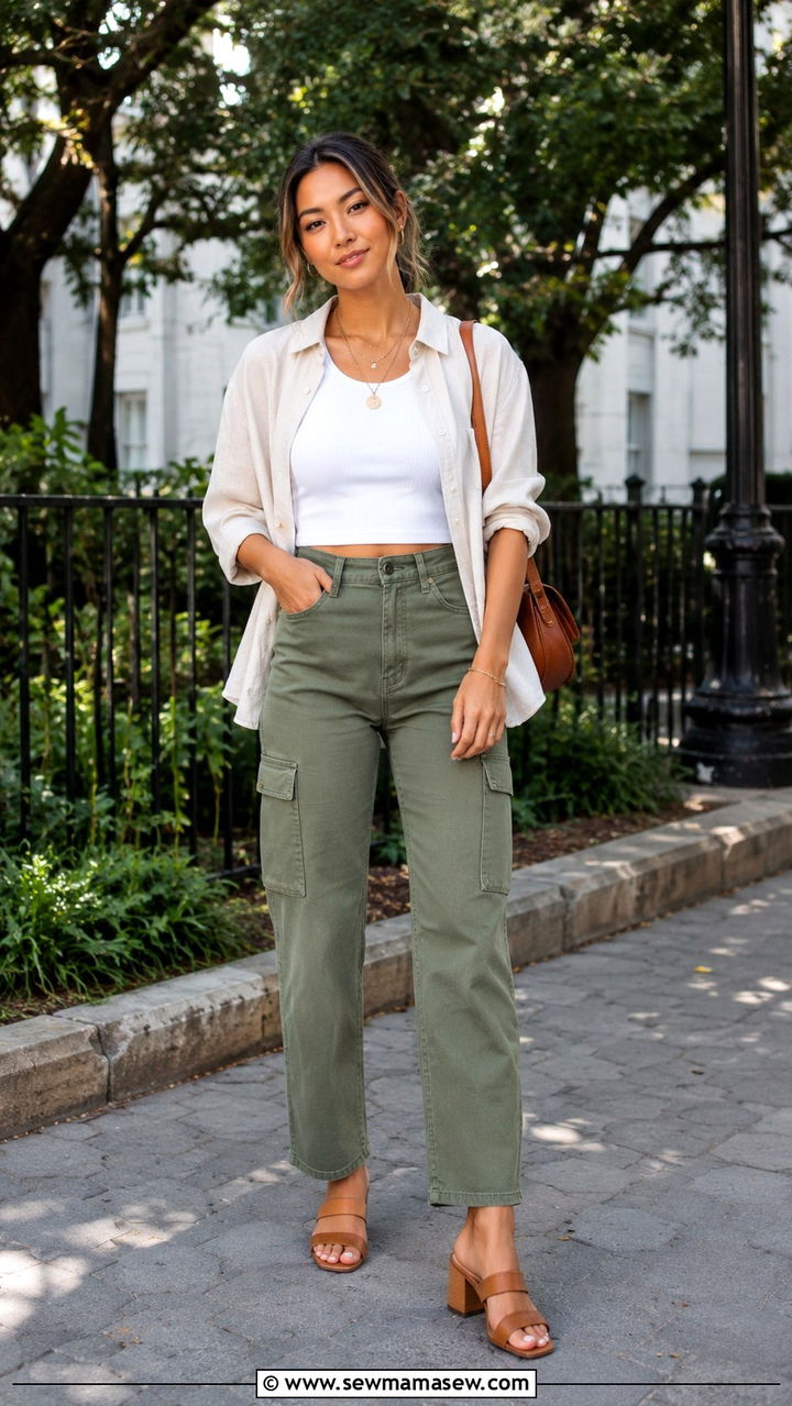 Petite Cargo Jeans With Block Heel Sandals Outfit - 25 Petite jeans outfit ideas with heels