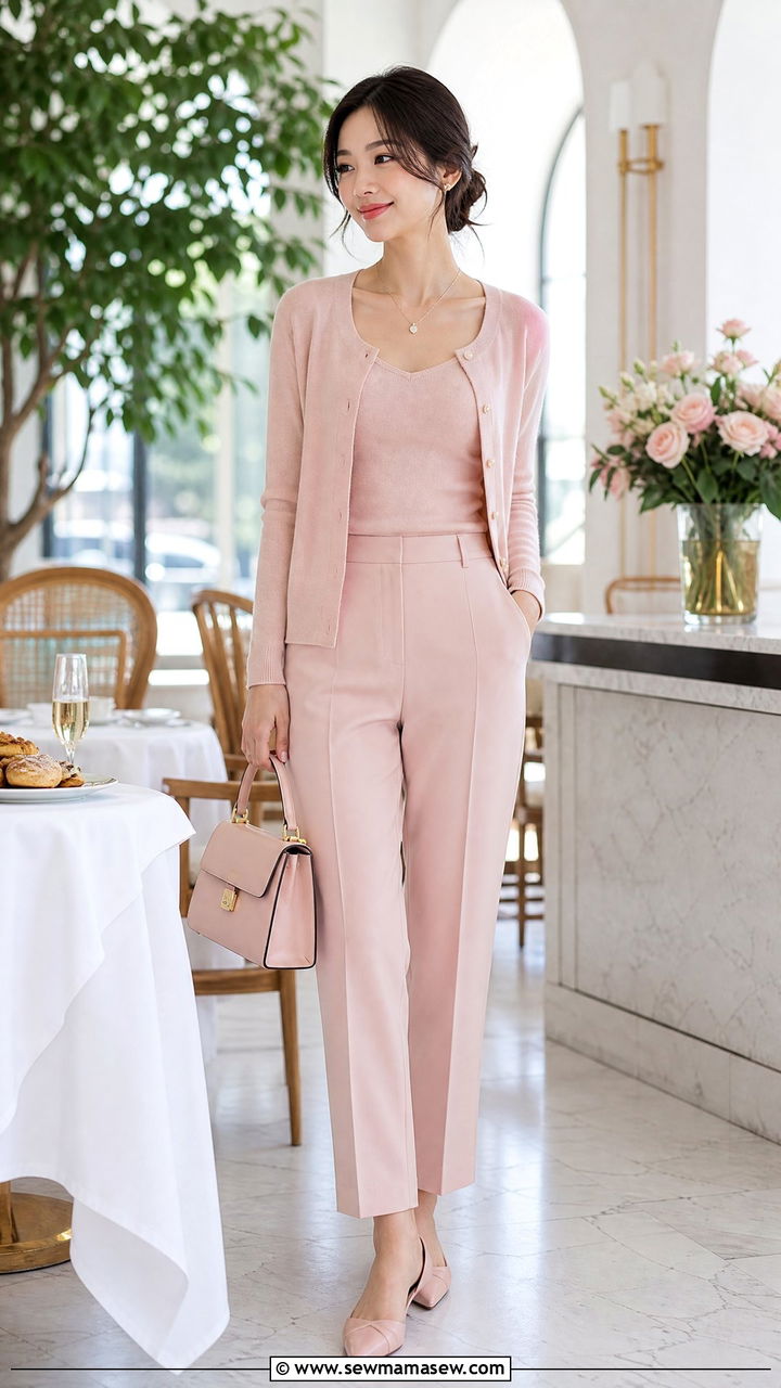 Petite Matching Cardigan and Camisole Set - 25 Matching set outfit ideas petite