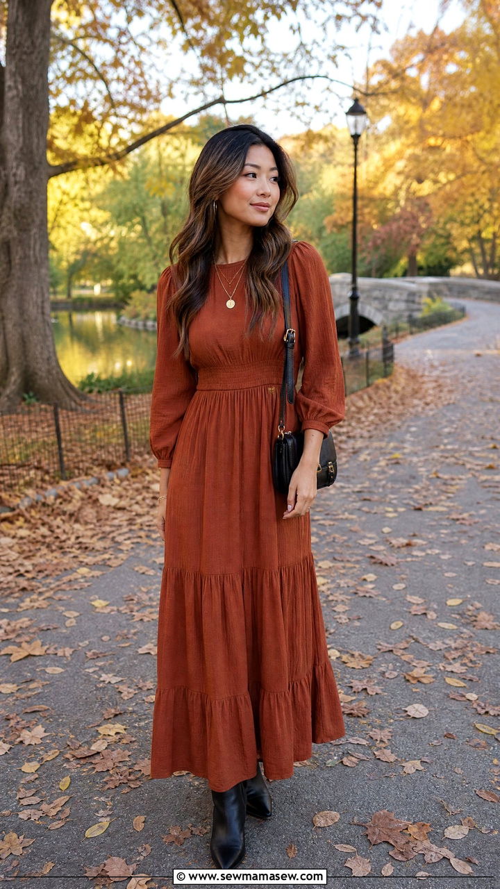 Petite Maxi Dress with Ankle Boots Outfit - 25 Petite maxi dress outfit ideas