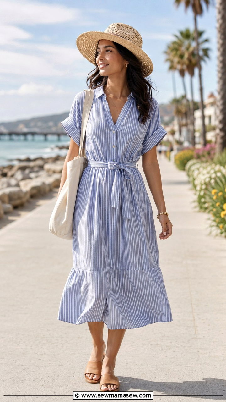 Petite Midi Dress Casual Summer Outfit - 25 Petite outfit ideas with midi dress