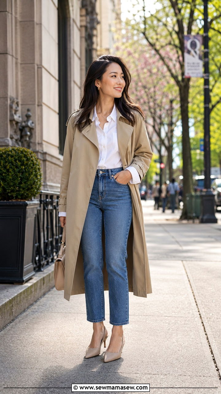 Petite Straight Leg Jeans With Kitten Heel Slingbacks Outfit - 25 Petite jeans outfit ideas with heels