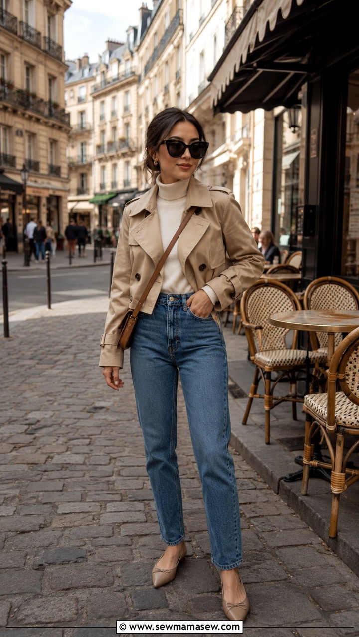 Petite Trench Coat Outfit for Paris - 25 Petite outfit ideas for Paris