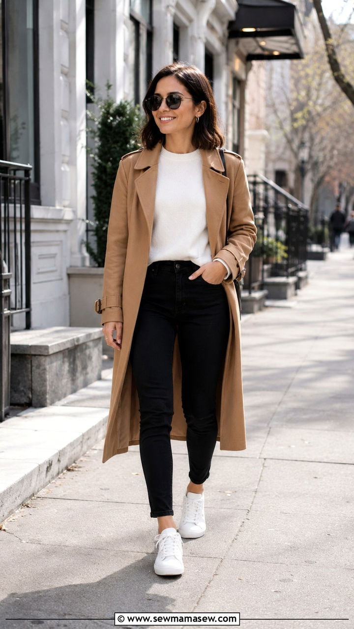 Petite black jeans with white sneakers outfit - 25 Petite jeans outfit ideas with sneakers