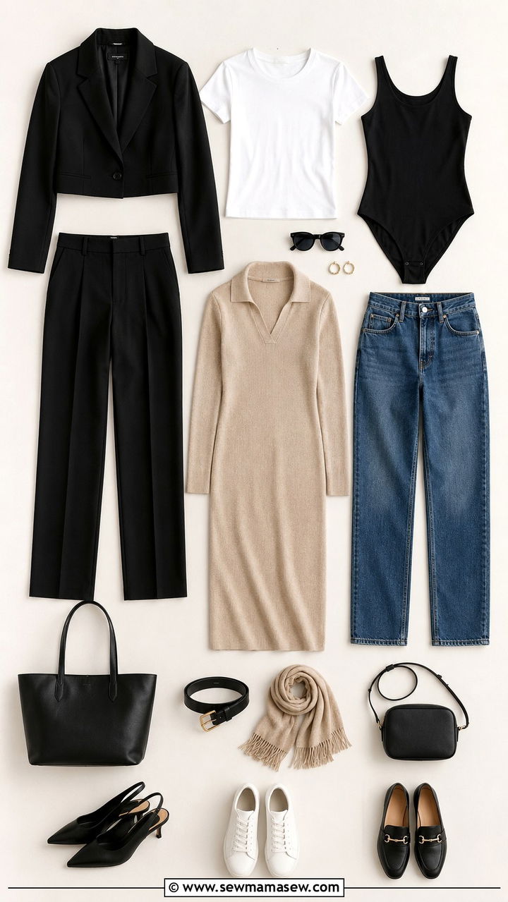 Petite carry on capsule outfit formula for mixing pieces - 25 Petite travel capsule wardrobe