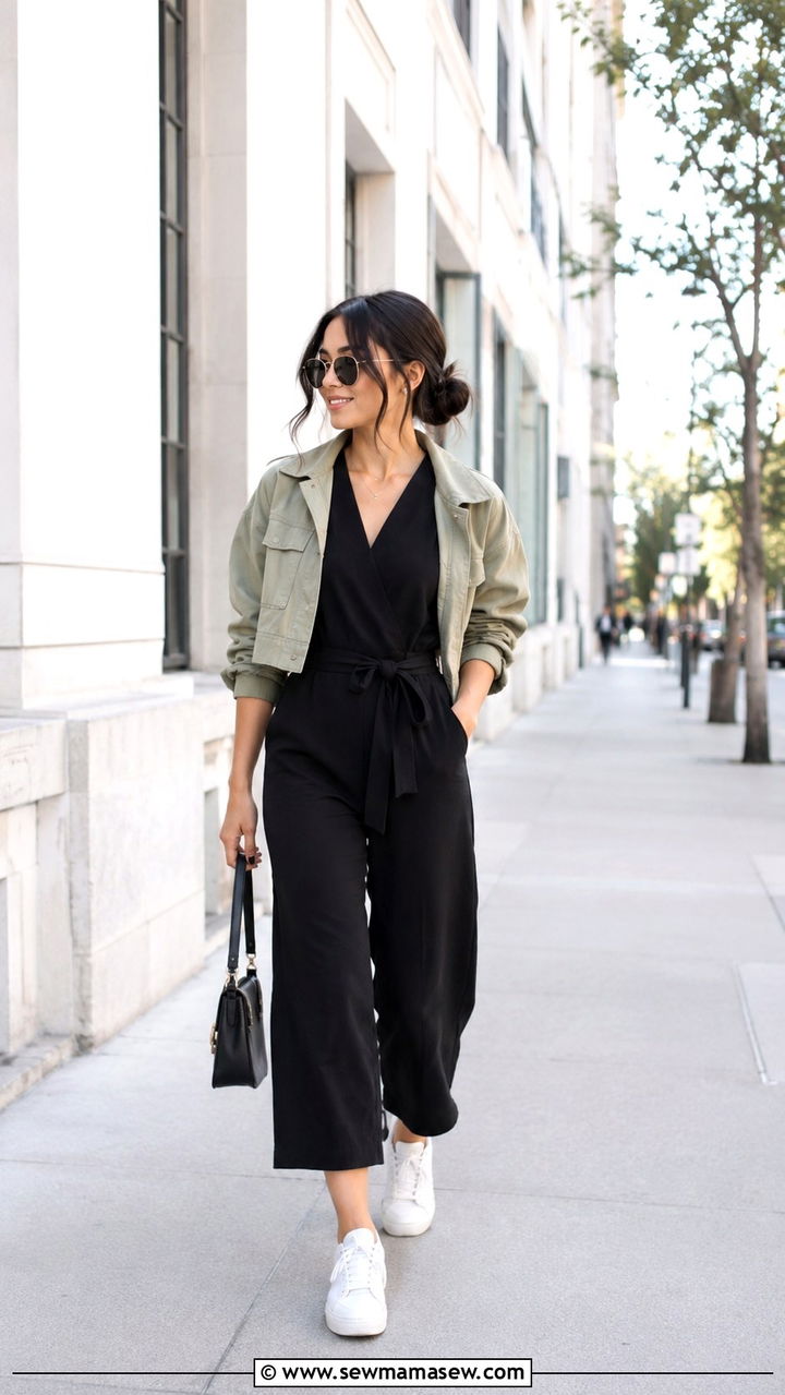 Petite outfit with sneakers and a jumpsuit - 25 Petite outfit ideas with sneakers