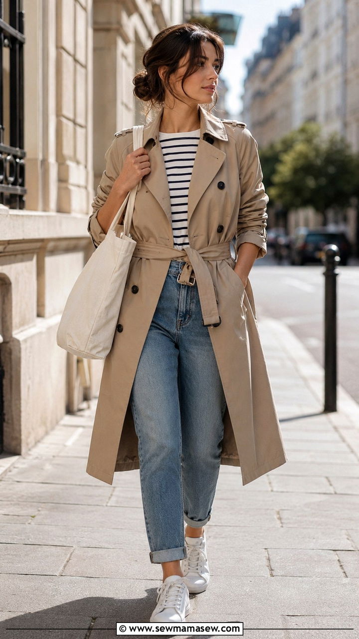Petite trench coat and jeans - 25 Petite outfit ideas from Macy's
