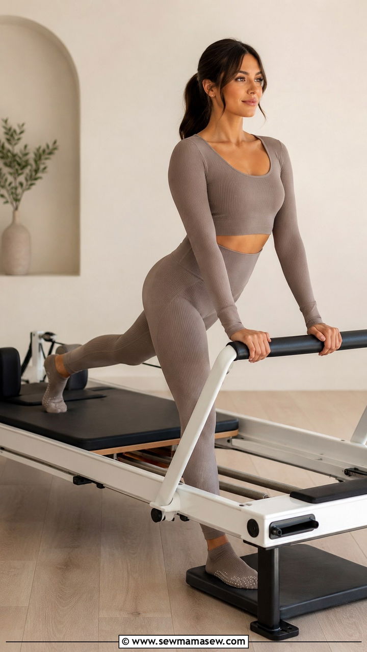 Pilates Grip Socks and Matching Set Outfit - 25 Postpartum workout outfit ideas