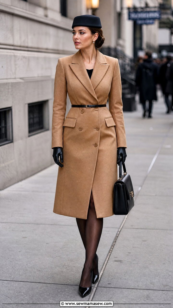 Pillbox Hat and Tailored Coat Dress Outfit - 30 Fashion show outfit ideas