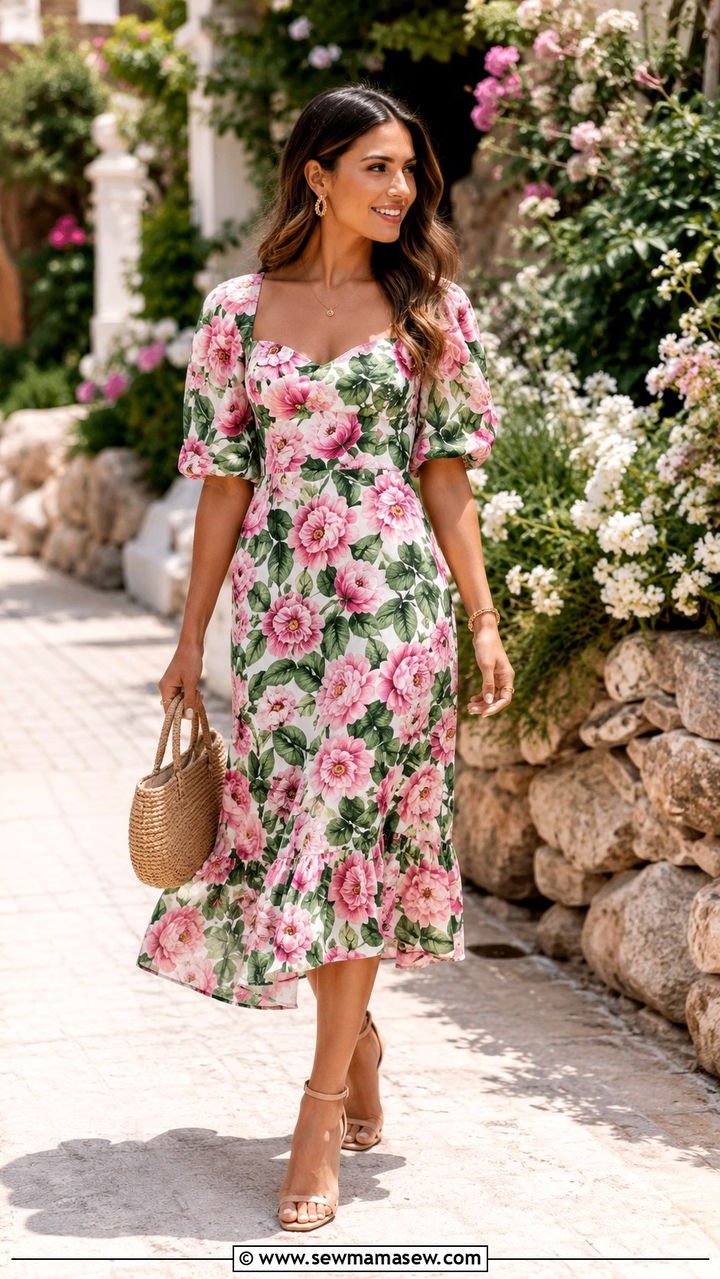 Pink And Green Floral Dress Outfit - 25 Pink and green outfit ideas