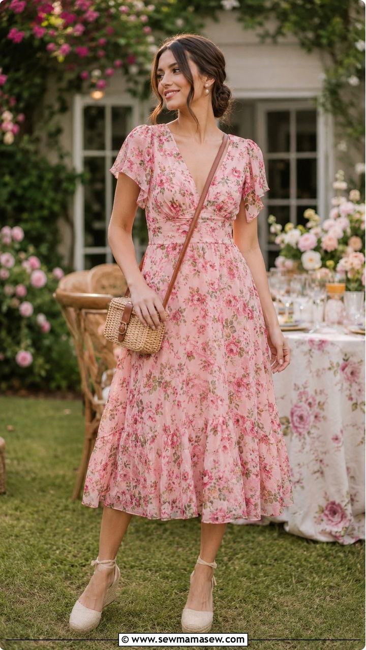 Pink Floral Dress Outfit - 30 pink outfit ideas for women