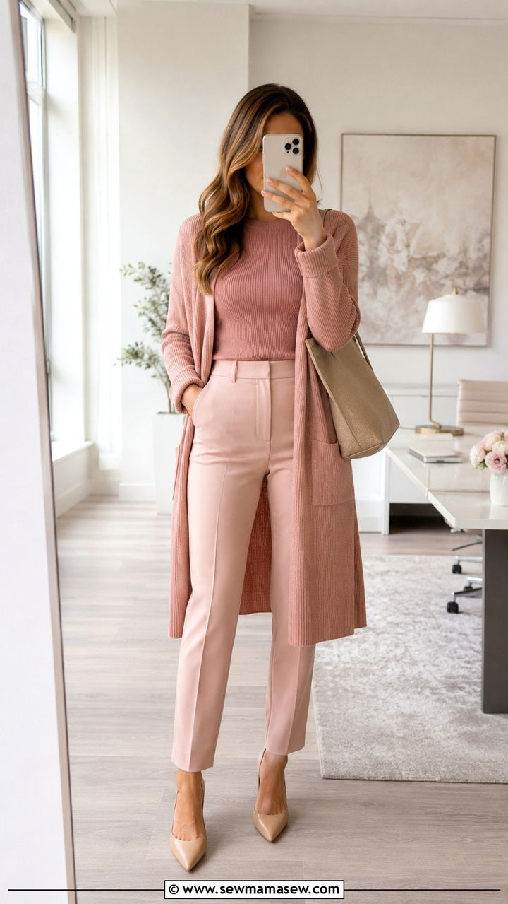 Pink Monochrome Outfit for Work - 30 Pink outfit ideas for work
