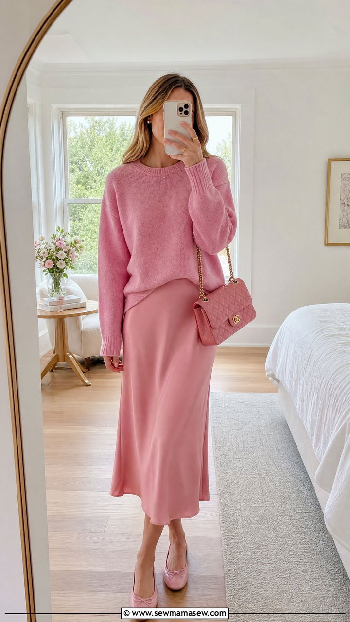 Pink Monochrome Outfit - 25 Head to toe color outfit ideas