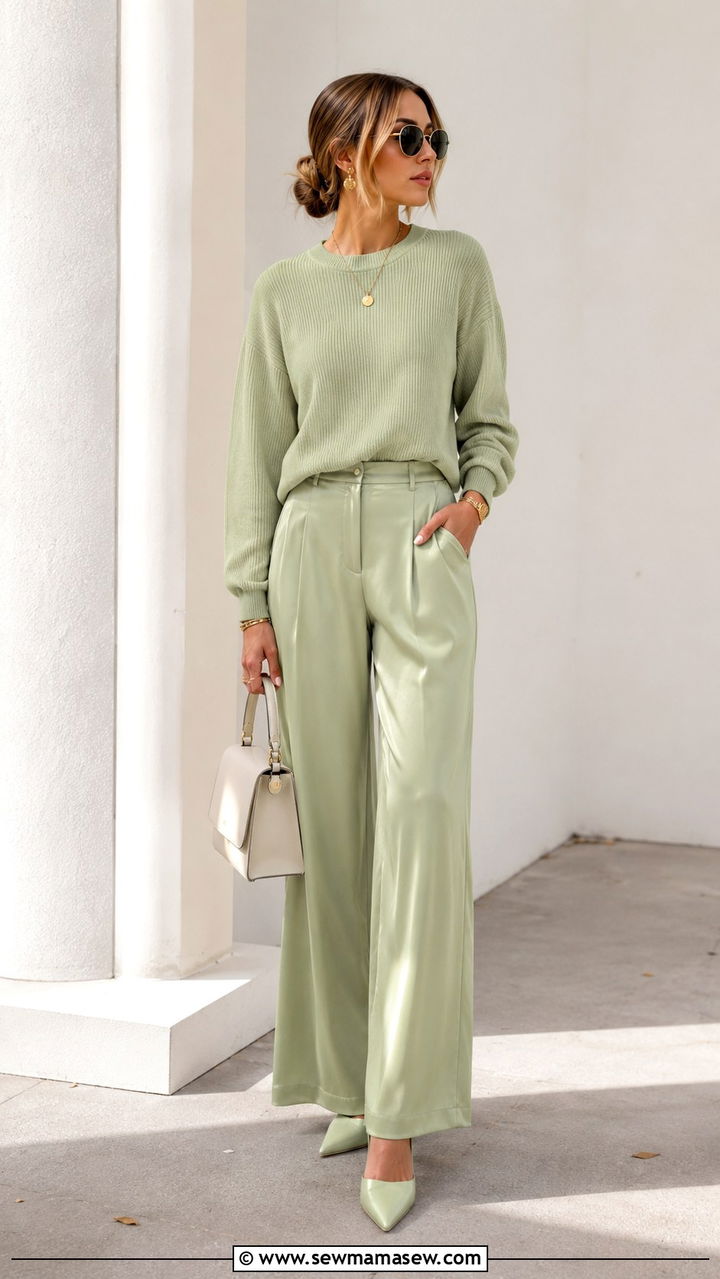 Pistachio Green Monochrome Outfit - 25 Pistachio green outfit ideas 2026