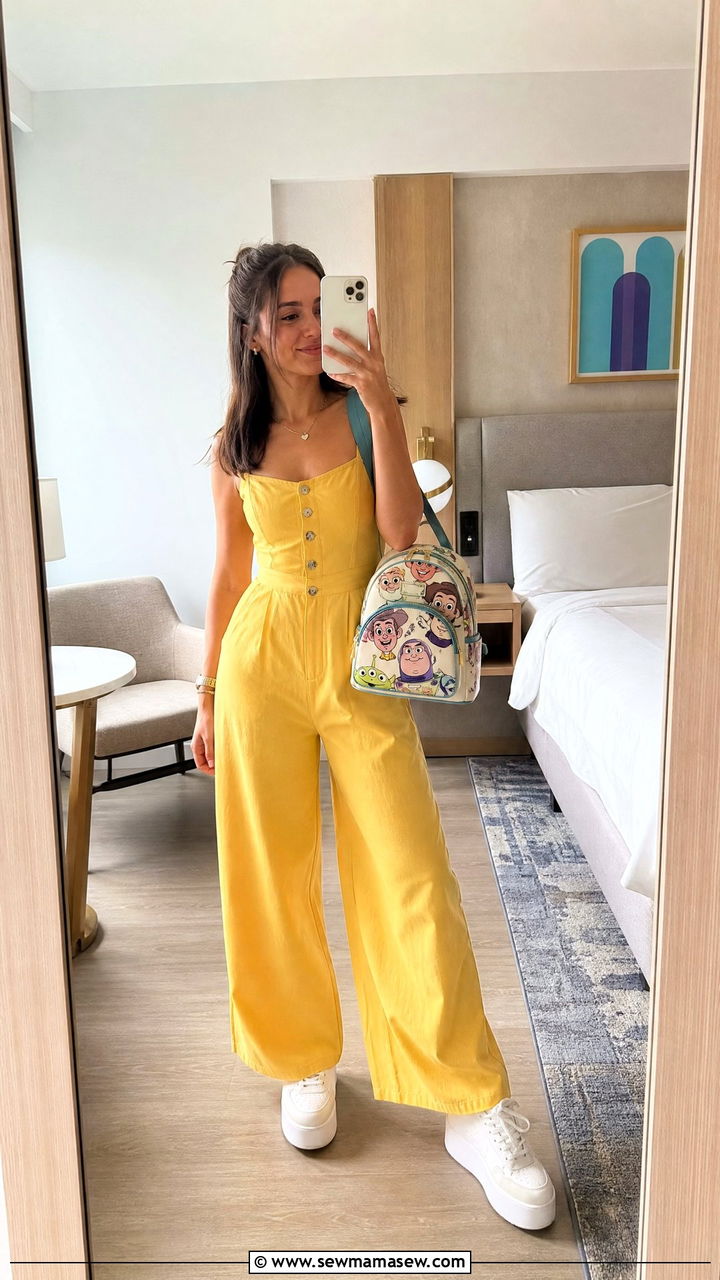 Pixar Inspired Jumpsuit Disney World Spring Outfit - 30 Disney World outfit ideas spring