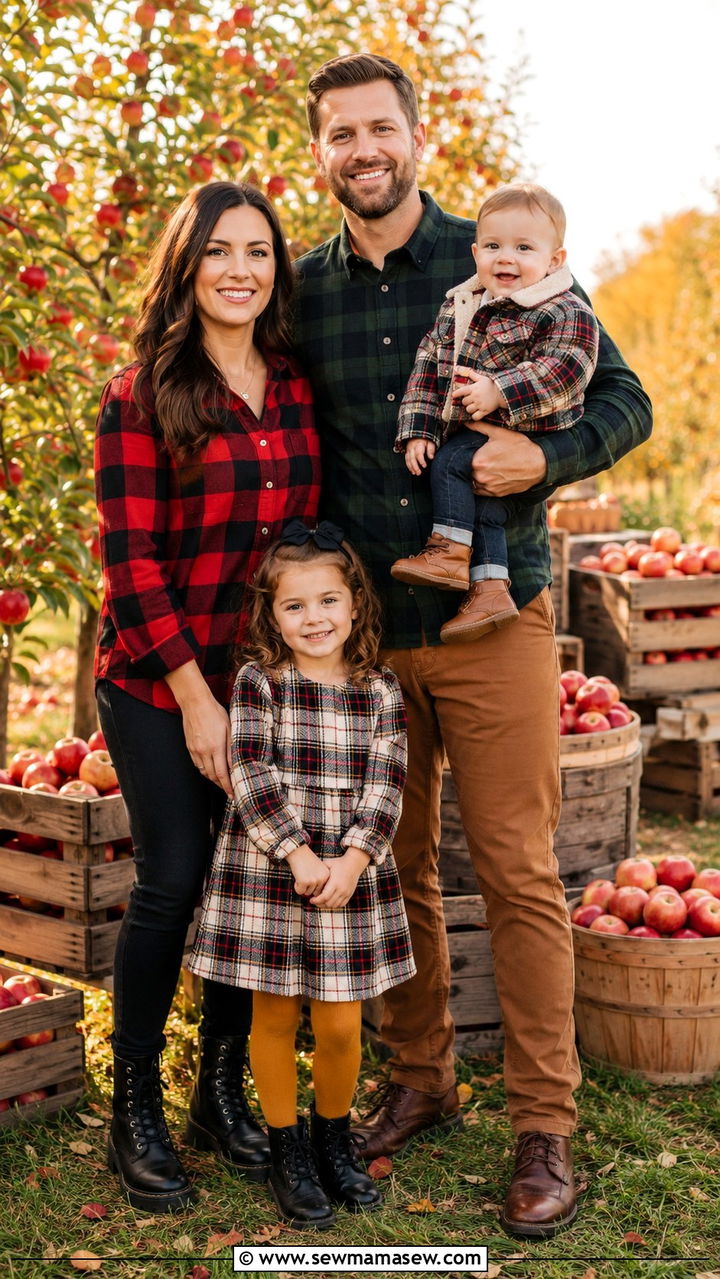 Plaid Fall Family Photo Outfits - 20 Pinterest family photo outfits