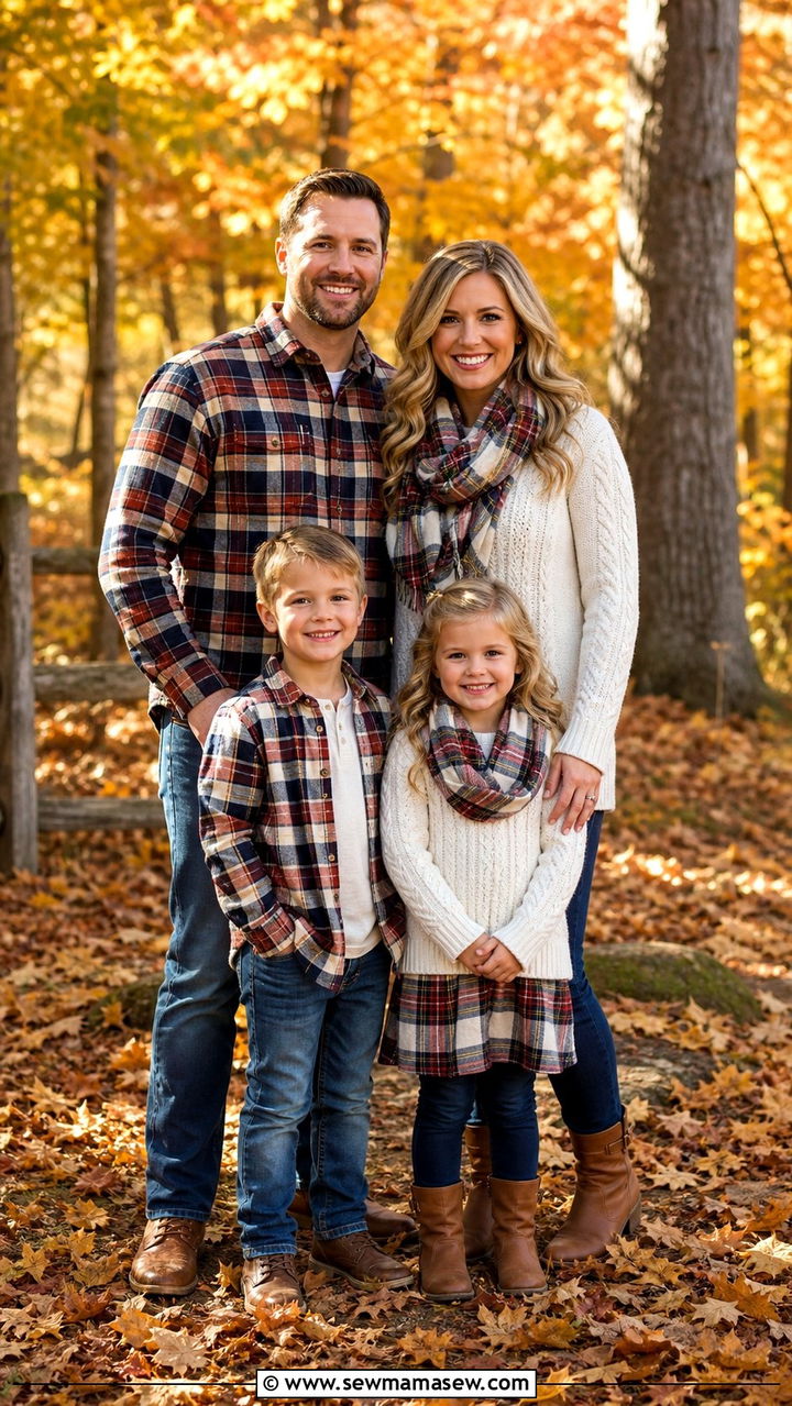 Plaid Flannel Shirt Family Photo Outfit - 25 family photo outfits inspo