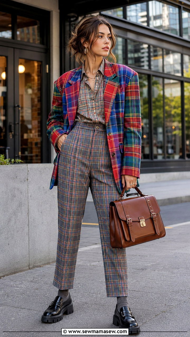 Plaid Mix Maximalist Outfit - 30 Maximalist outfit ideas 2026