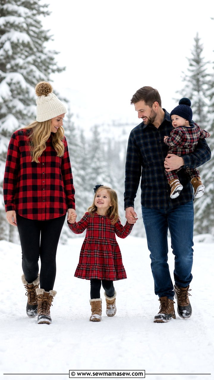 Plaid and Flannel Family Photo Outfits - 25 family photo outfits Pinterest