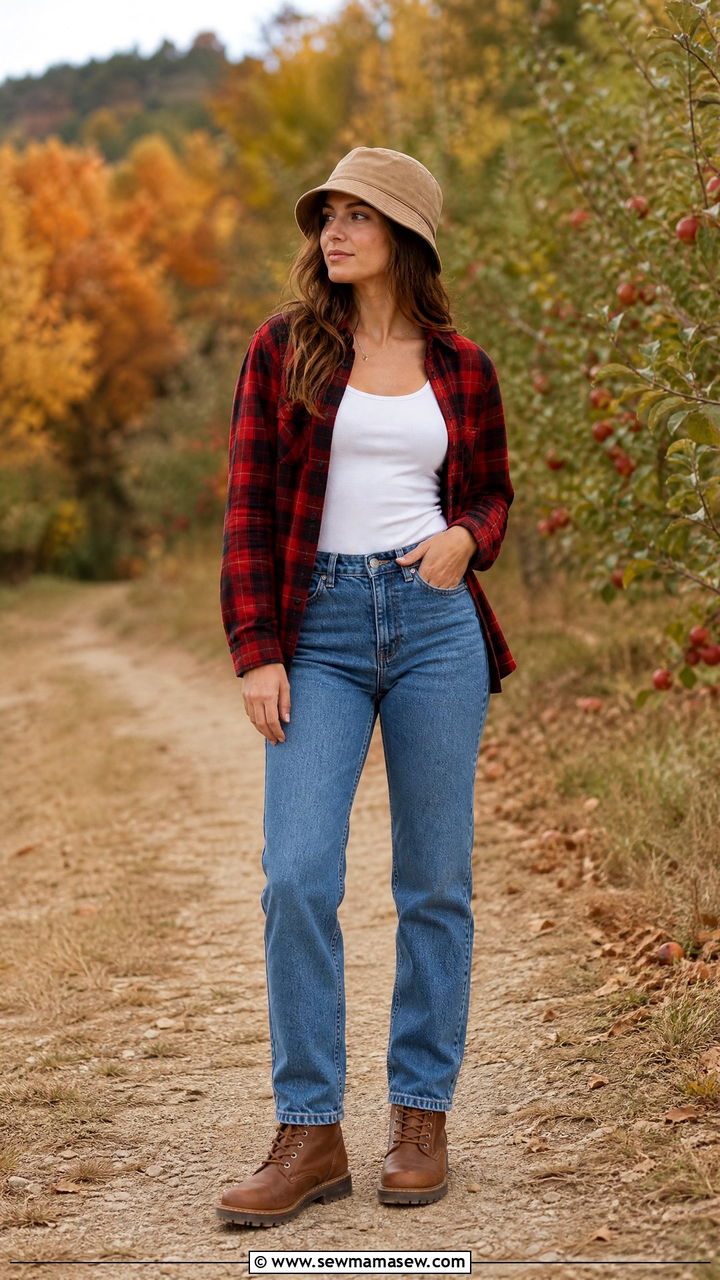 Plaid shirt jeans and work boots bucket hat outfit - 25 How to style a bucket hat