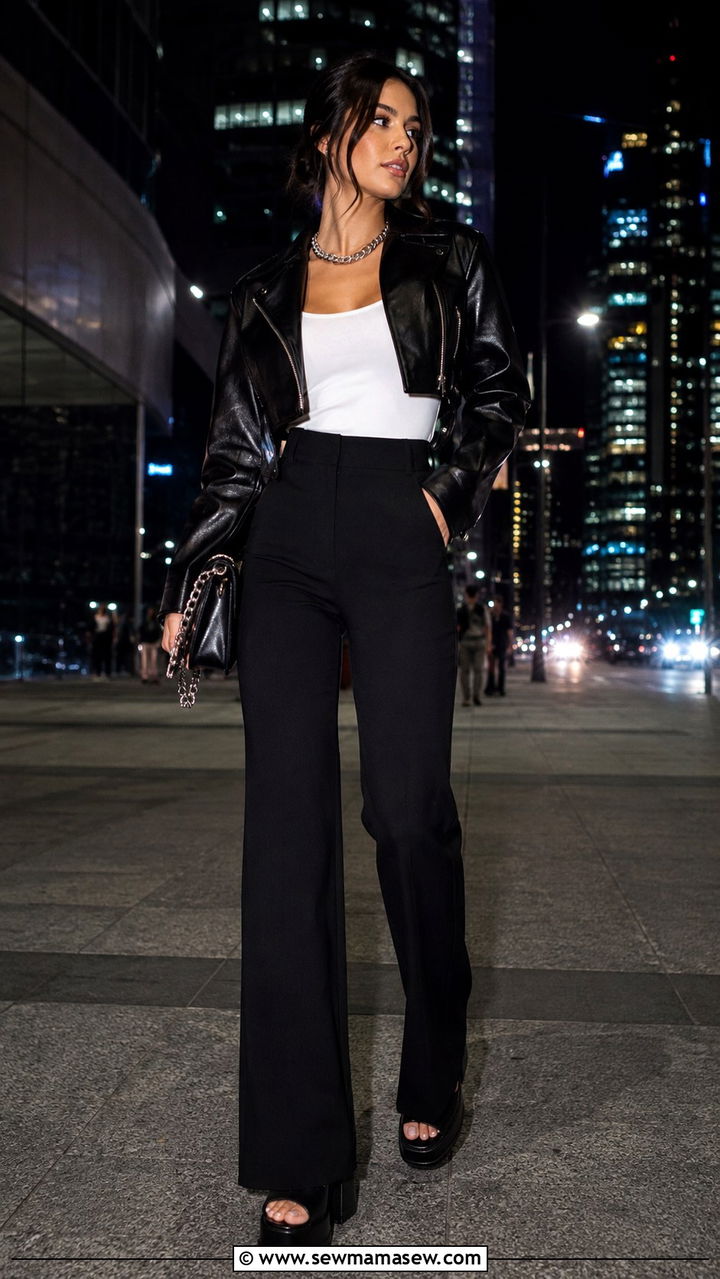 Platform Mules With High Waist Trousers Outfit - 30 How to style mules