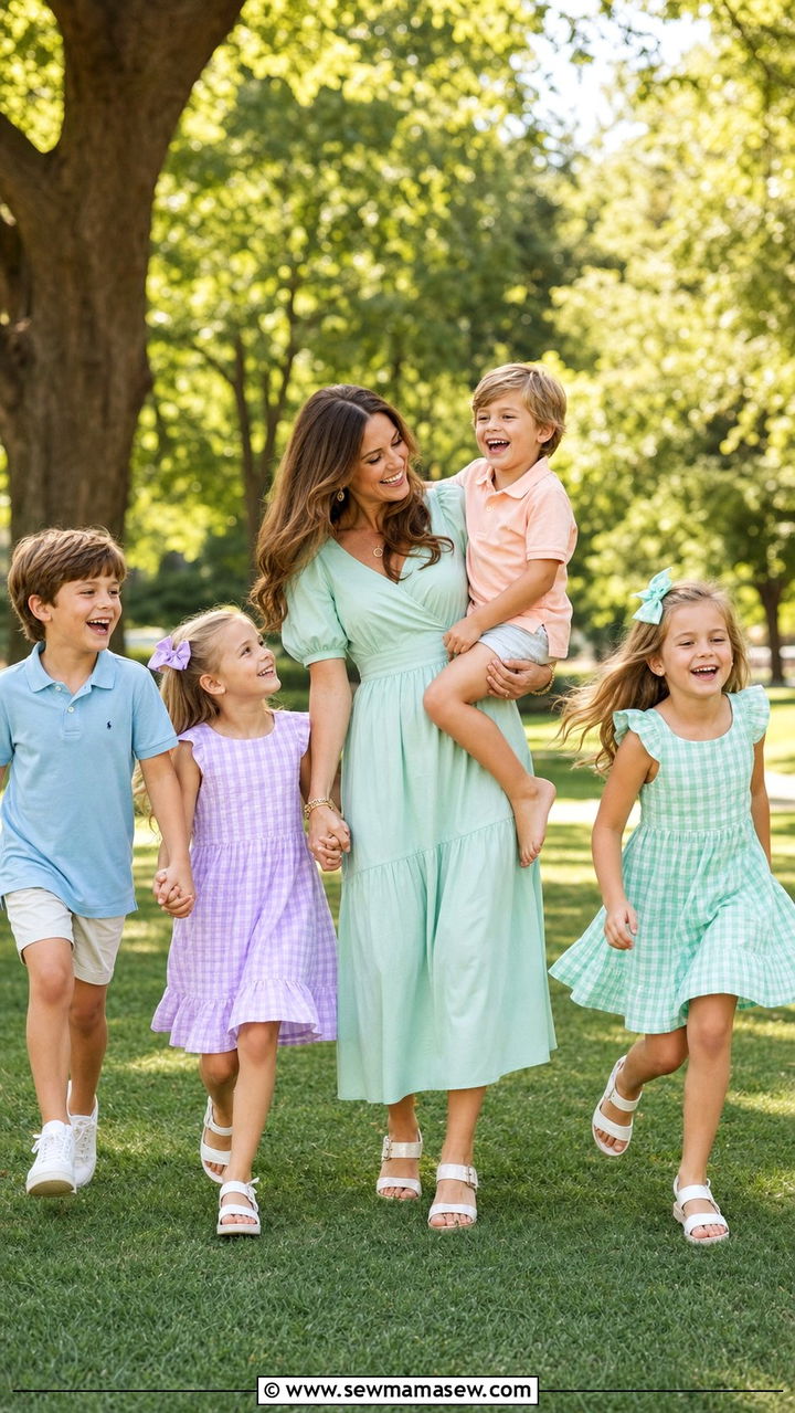 Playful pastels family photo outfit - 25 family photo outfits 2026