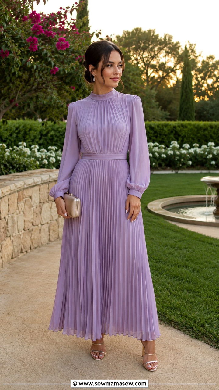 Pleated Maxi Dress Wedding Guest Modest - 30 modest spring wedding guest outfit ideas
