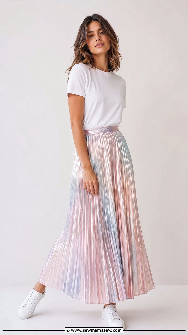 Pleated Maxi Skirt Outfit - 35 maxi skirt outfit ideas for women