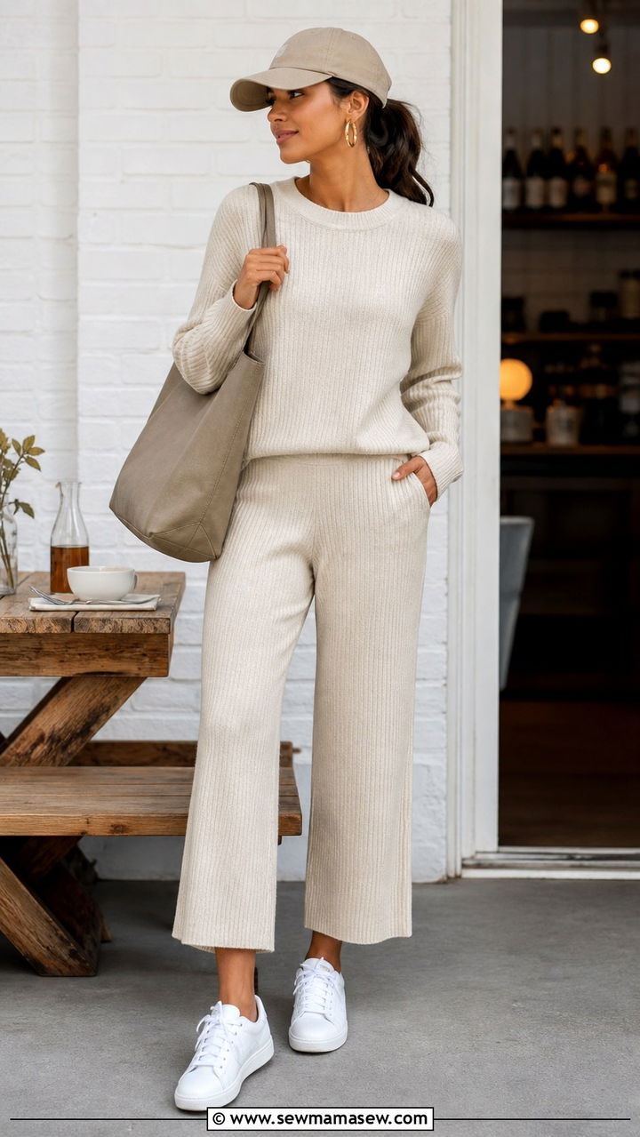Pleated Midi Skirt And Cashmere Sweater - 40 Brunch outfit ideas