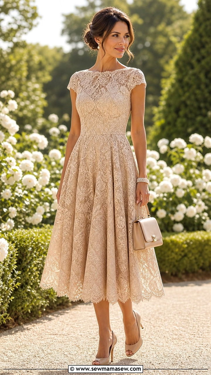 Pleated Midi Skirt And Silk Blouse Ensemble For Garden Weddings - 40 classy wedding guest outfits