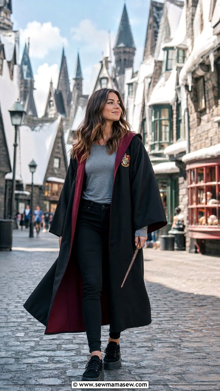 Pleated Mini Skirt with a Slogan Tee and High Top Sneakers - 30 Universal Studios Hollywood outfit ideas