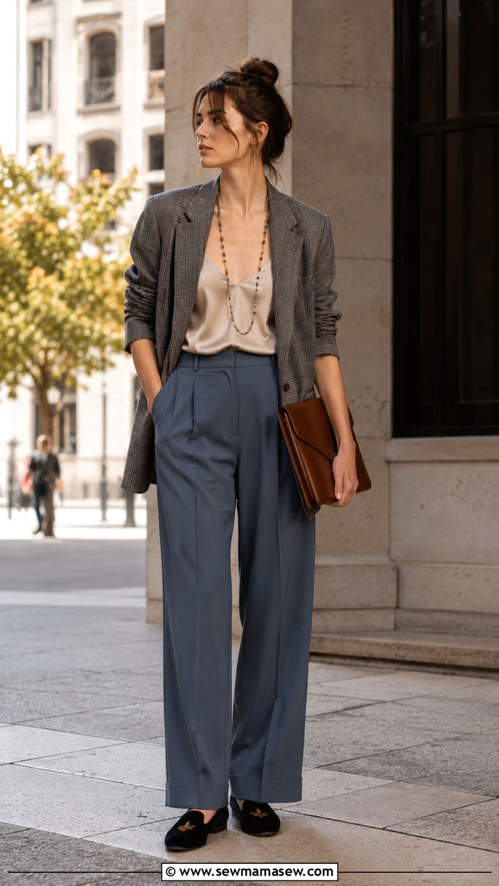 Pleated Trouser And Silk Camisole Outfit - 20 poetcore outfits 2026