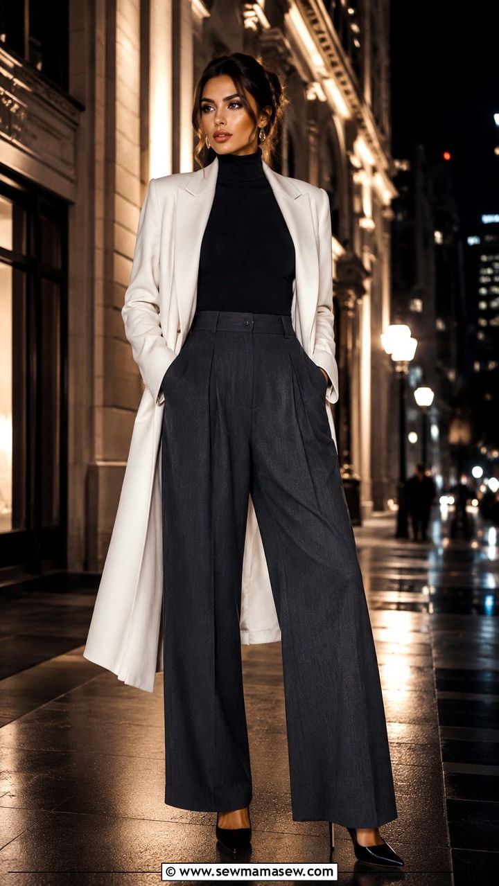 Pleated Trouser Elegant Outfit - 30 trouser outfit ideas for women