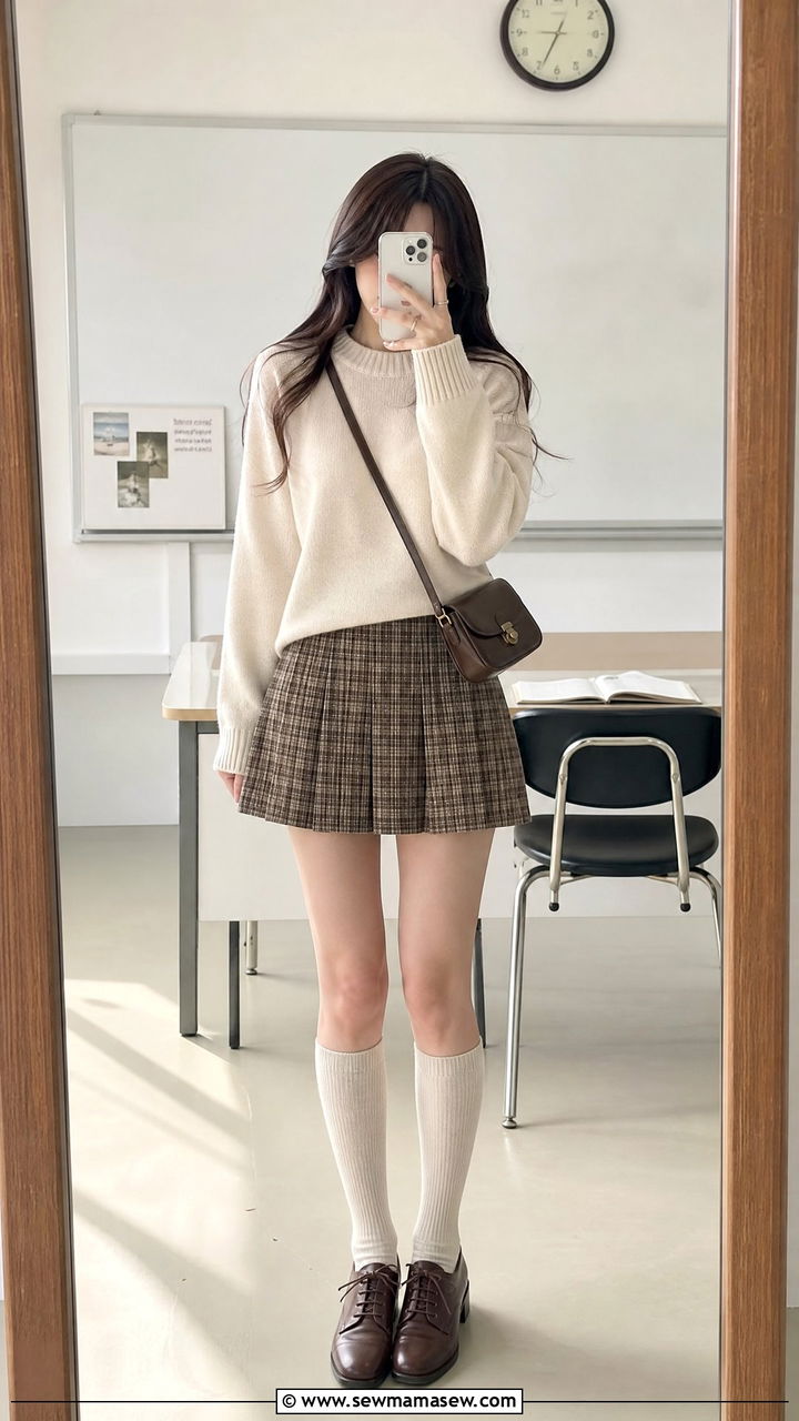Pleated mini skirt and knee socks light academia outfit - 25 Light academia outfit ideas 2026