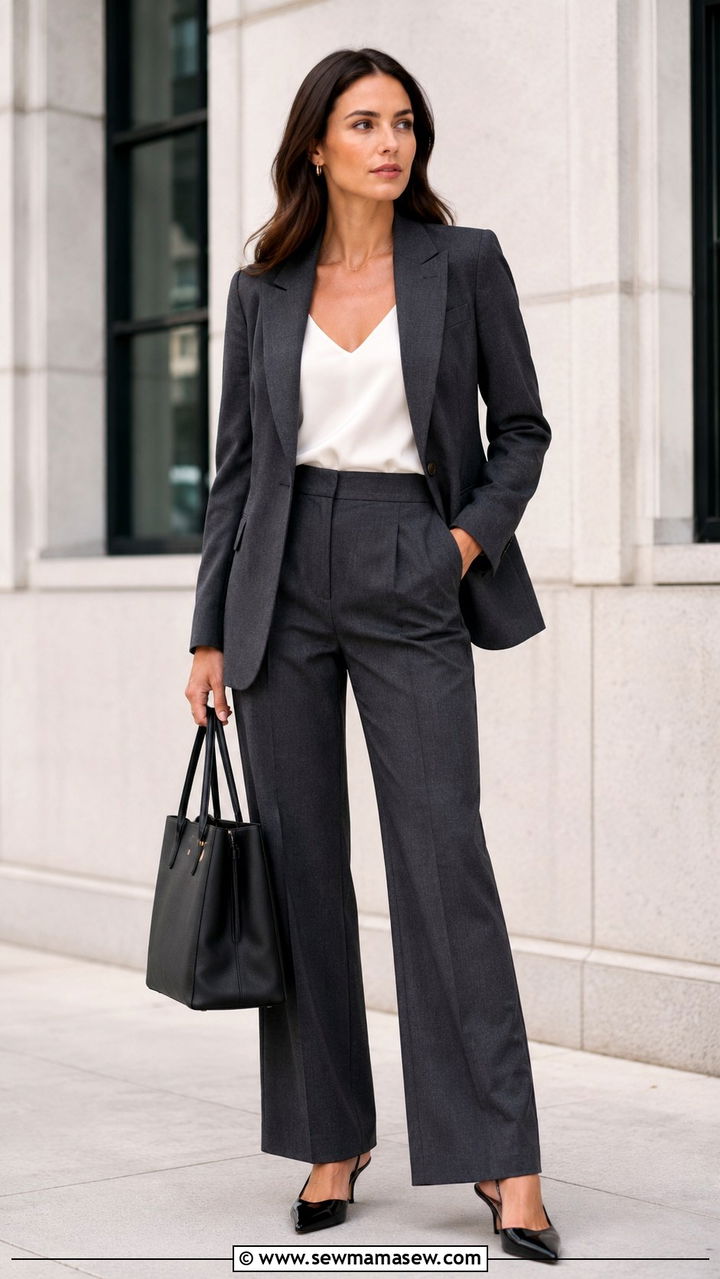 Pleated trousers outfit women office - 30 Wall Street outfit ideas