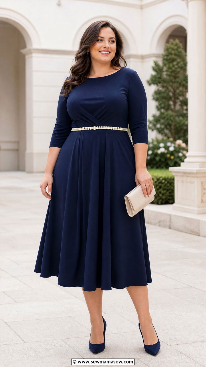 Plus Size ALine Dress Wedding Guest Outfit - 30 plus size summer wedding guest outfit ideas