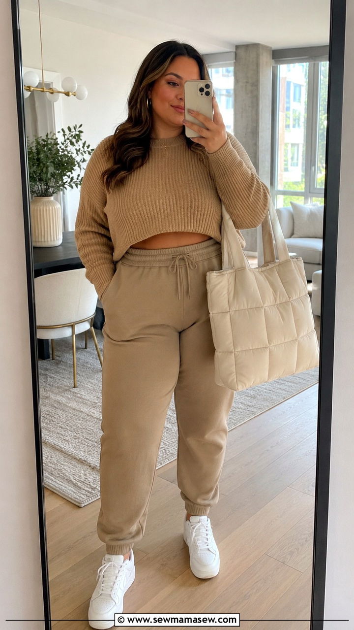 Plus Size Amazon Sweater With High Waisted Joggers - 25 Plus size Amazon finds outfit ideas