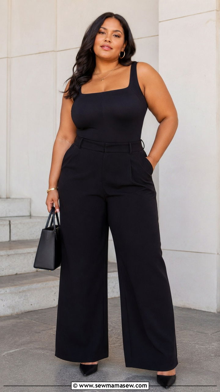 Plus Size Amazon Wide Leg Pants With Bodysuit - 25 Plus size Amazon finds outfit ideas