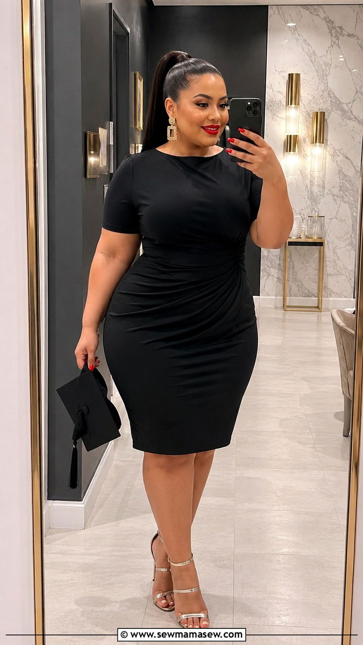 Plus Size Black Dress Graduation Outfit - 30 Plus size graduation outfit ideas
