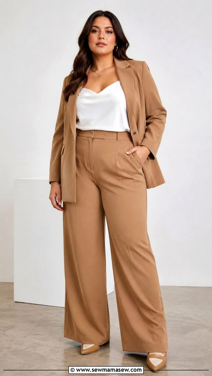 Plus Size Blazer And Trousers Photoshoot Outfit - 30 Plus size outfit ideas for photoshoot