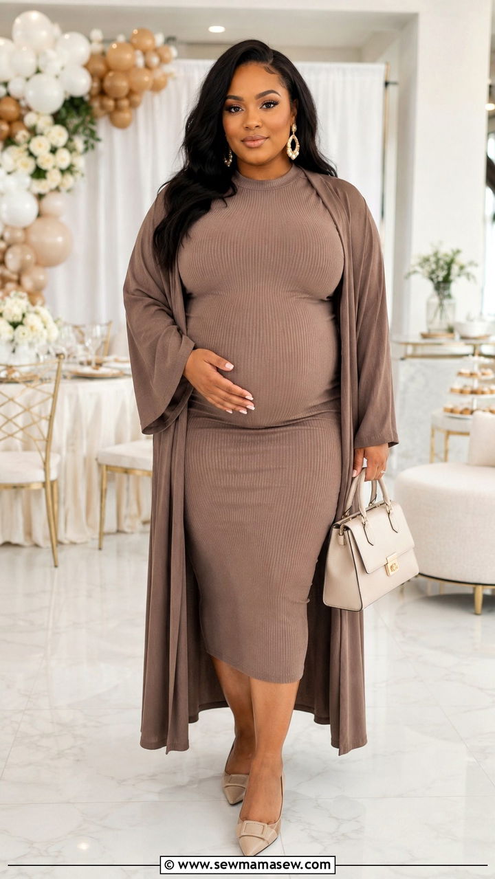 Plus Size Bodycon Dress Baby Shower Outfit - 30 plus size baby shower outfit ideas