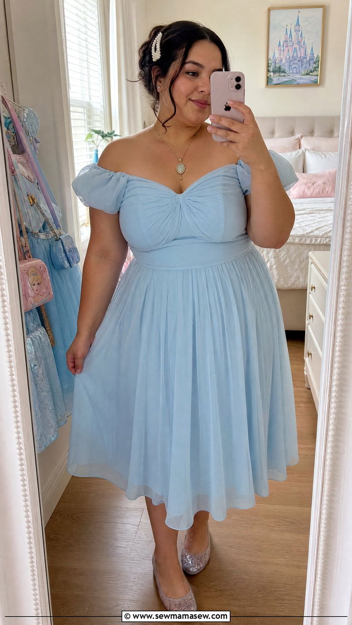 Plus Size Cinderella Blue Dress Outfit - 30 Plus size Disney outfit ideas