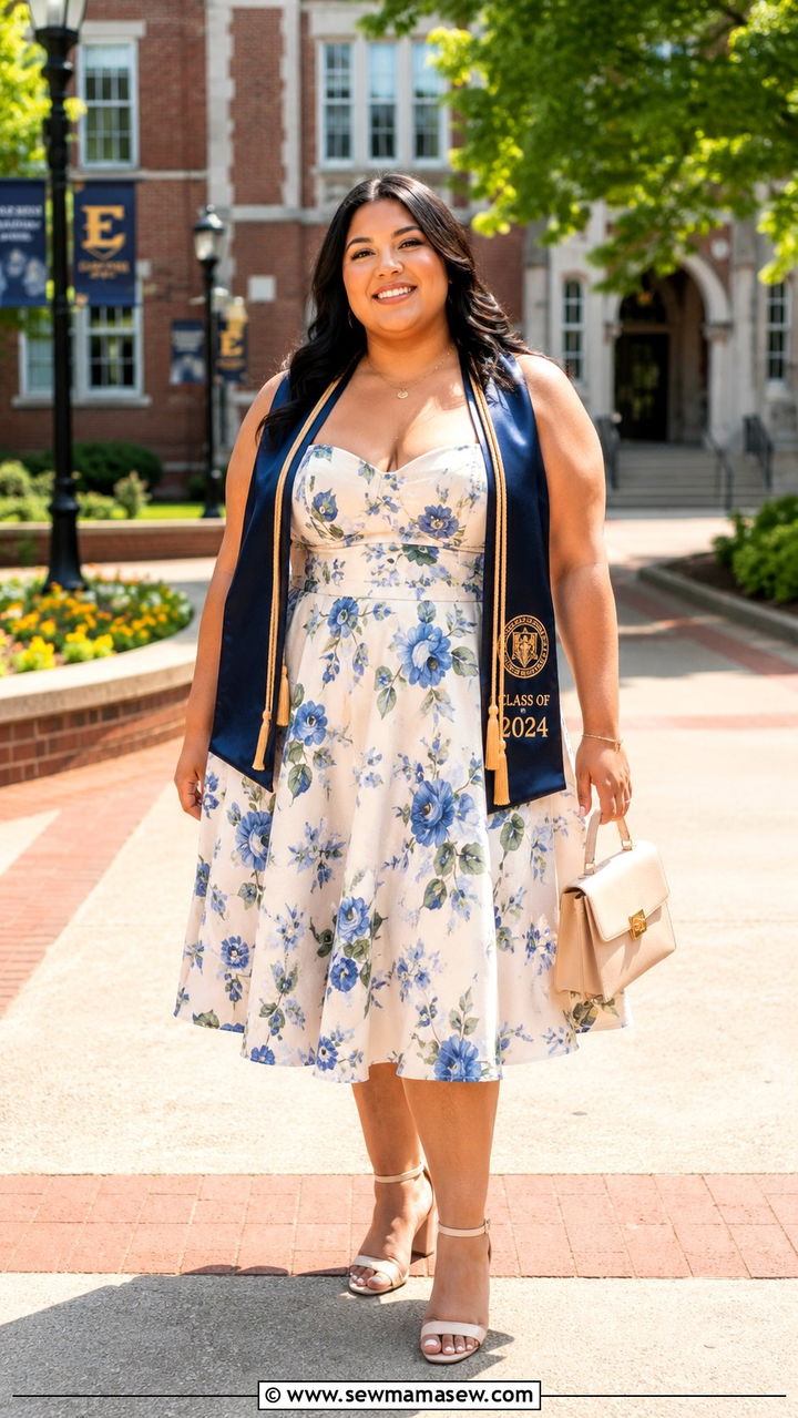 Plus Size Fit And Flare Graduation Dress Outfit - 30 Graduation outfit ideas for plus size