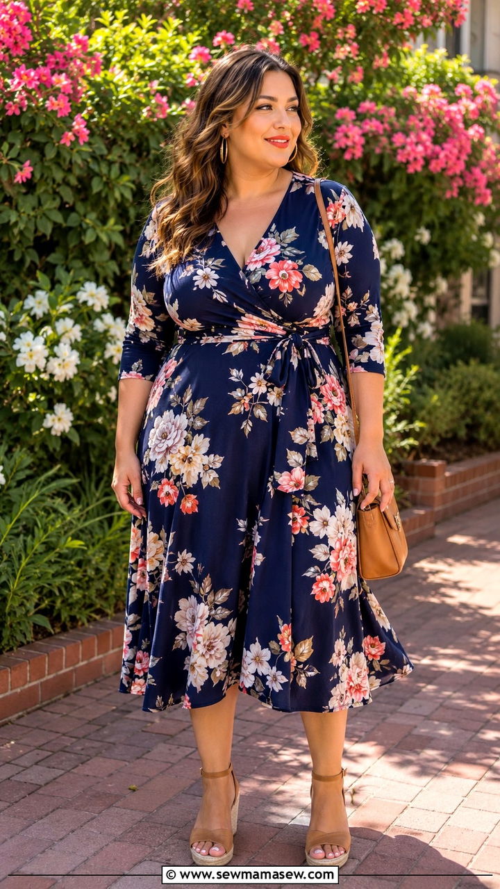 Plus Size Floral Dress Graduation Outfit - 30 Plus size graduation outfit ideas
