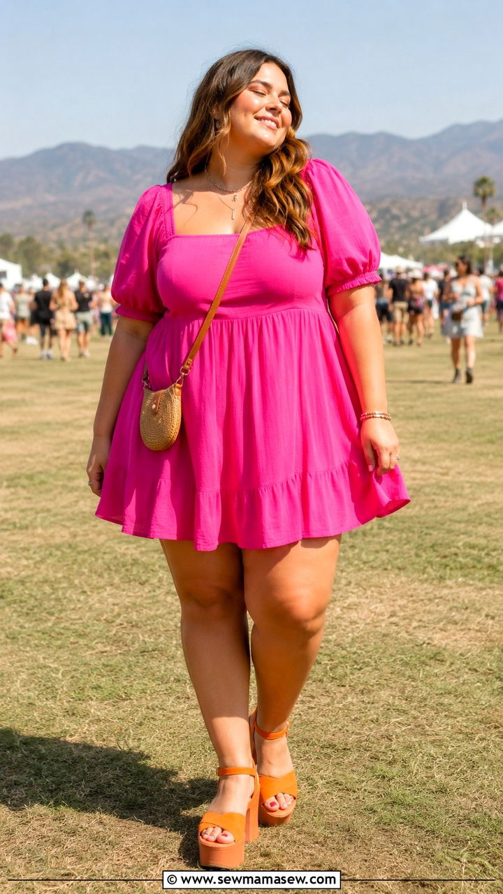 Plus Size Hot Pink A Line Dress Summer - 30 Plus size outfit ideas summer 2026