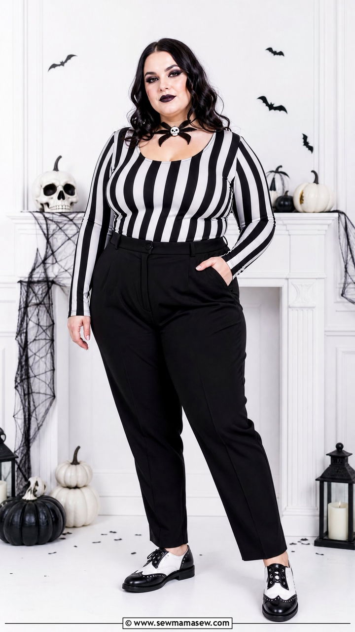 Plus Size Jack Skellington Nightmare Outfit - 30 Plus size Disney outfit ideas