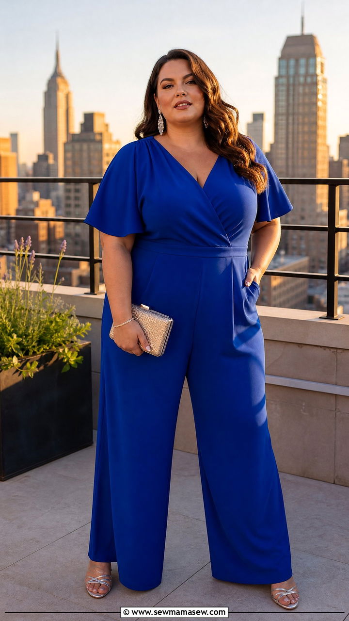 Plus Size Jumpsuit Summer Wedding Guest Outfit - 30 plus size summer wedding guest outfit ideas