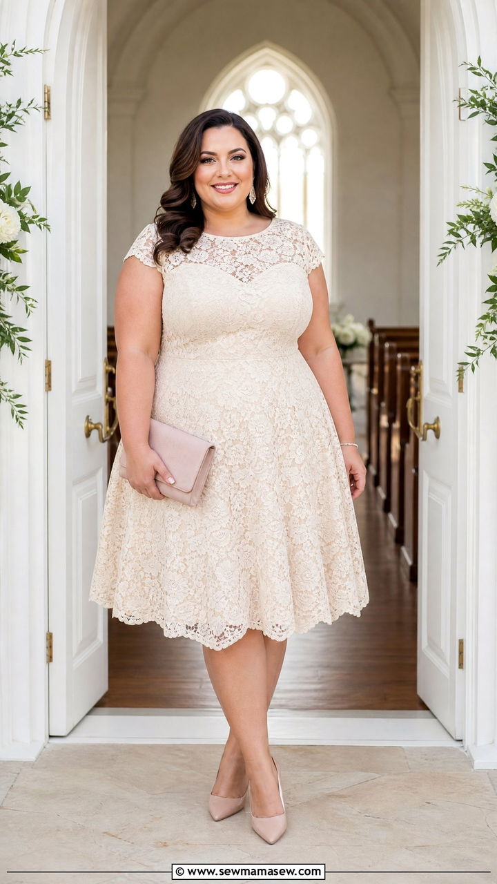 Plus Size Lace Dress Summer Wedding Guest Outfit - 30 plus size summer wedding guest outfit ideas
